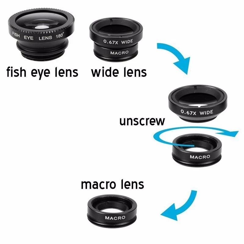 عدسة هاتف ثلاثية الوظائف 3 في  - مراجعة Photography Zooming وسعره
